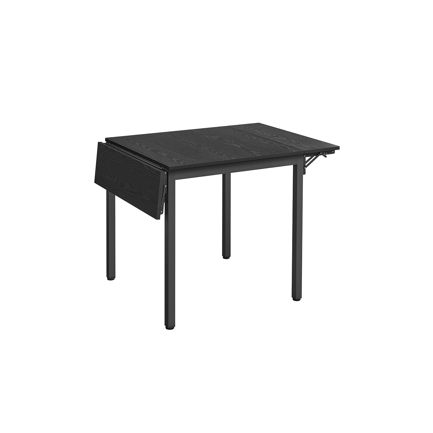 Söögilaud 2–4 inimesele, kokkuklapitav, 78 x 120 x 76,2 cm, must