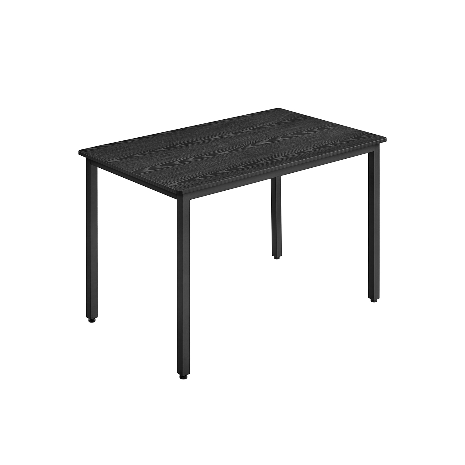 Söögilaud 70 x 110 x 77 cm, puitlaastplaat ja teras, must