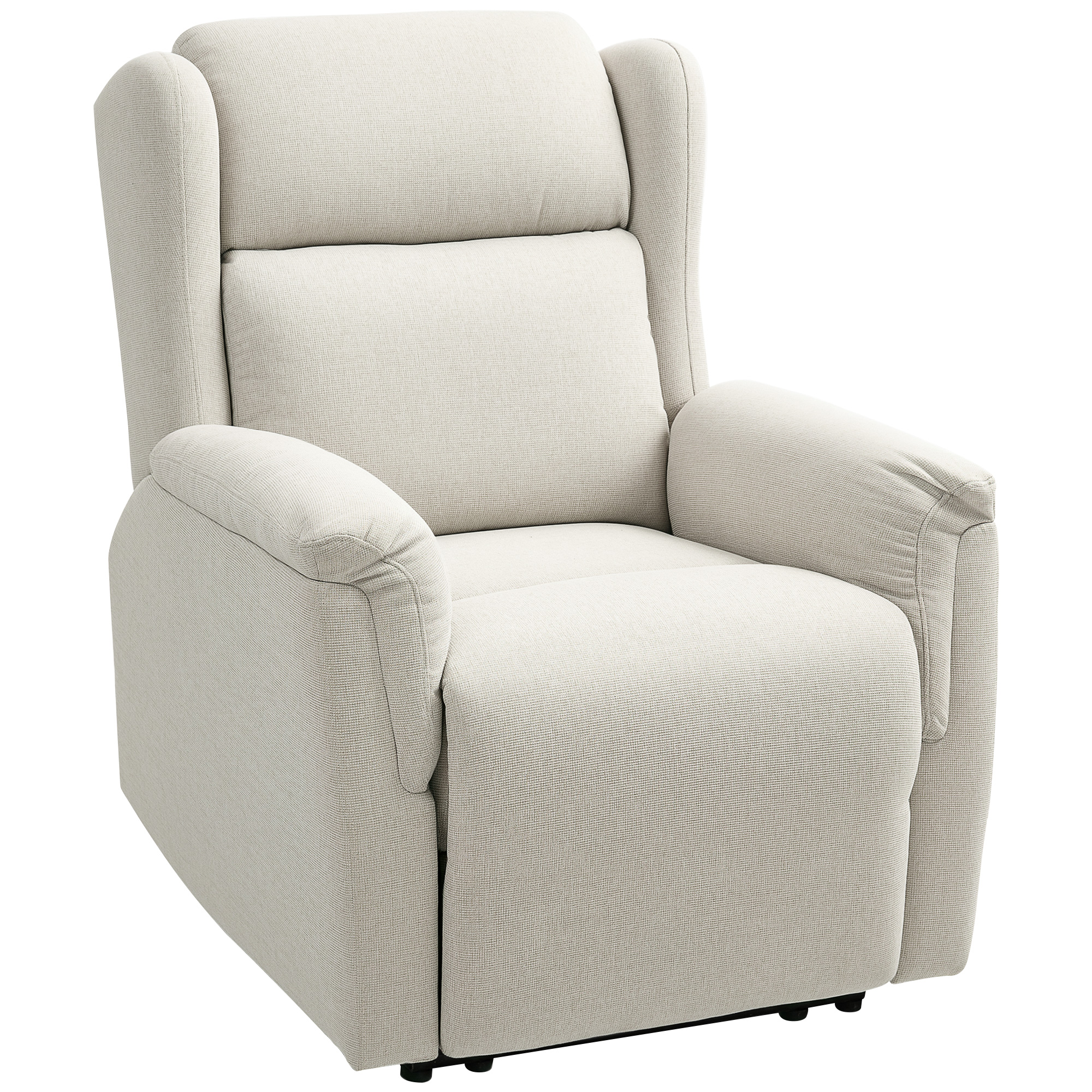 Säädettävä lepotuoli jalkatuella, beige, 160°