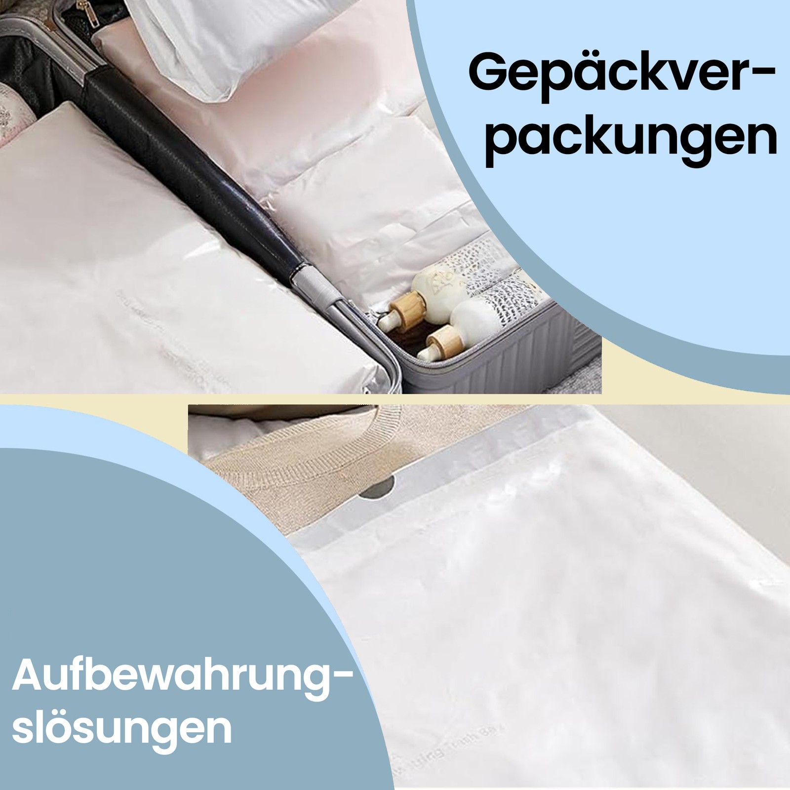 Prügikotid pingutuspaelaga 30 l, 180 tk, valged, 50,6 x 74,1 cm - Image 5