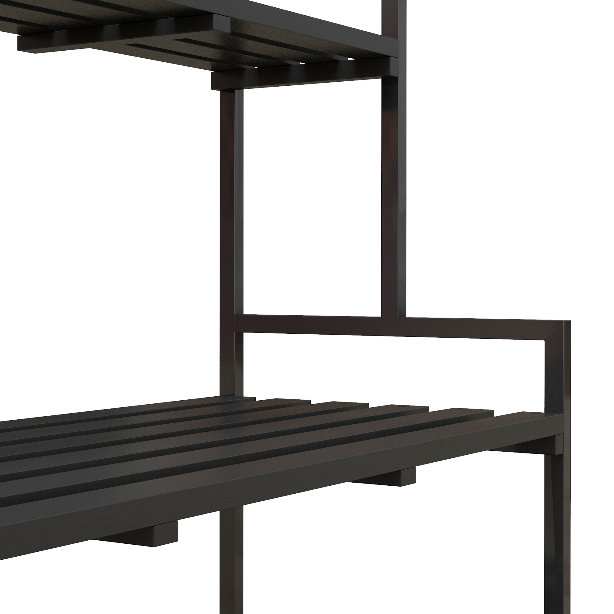 Gėlių stovai, 3 pakopos, 6 kabliukai, juodas, 110 x 50 x 170 cm - Image 8