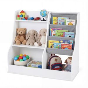 Laste puidust mänguasjade riiul 80cm valge