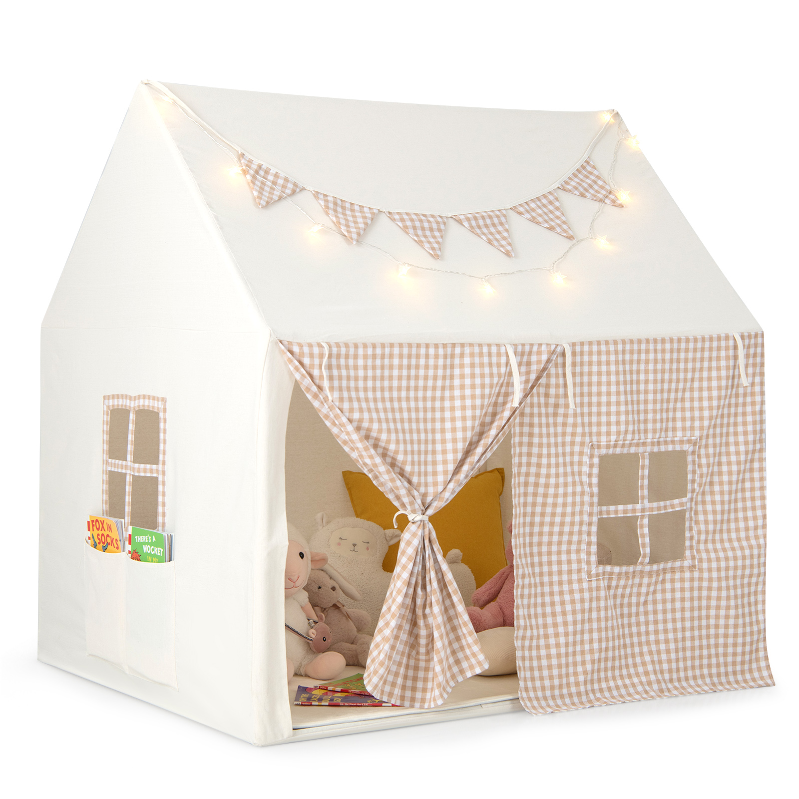 Lasten iso leikkiteltta pehmusteella, beige
