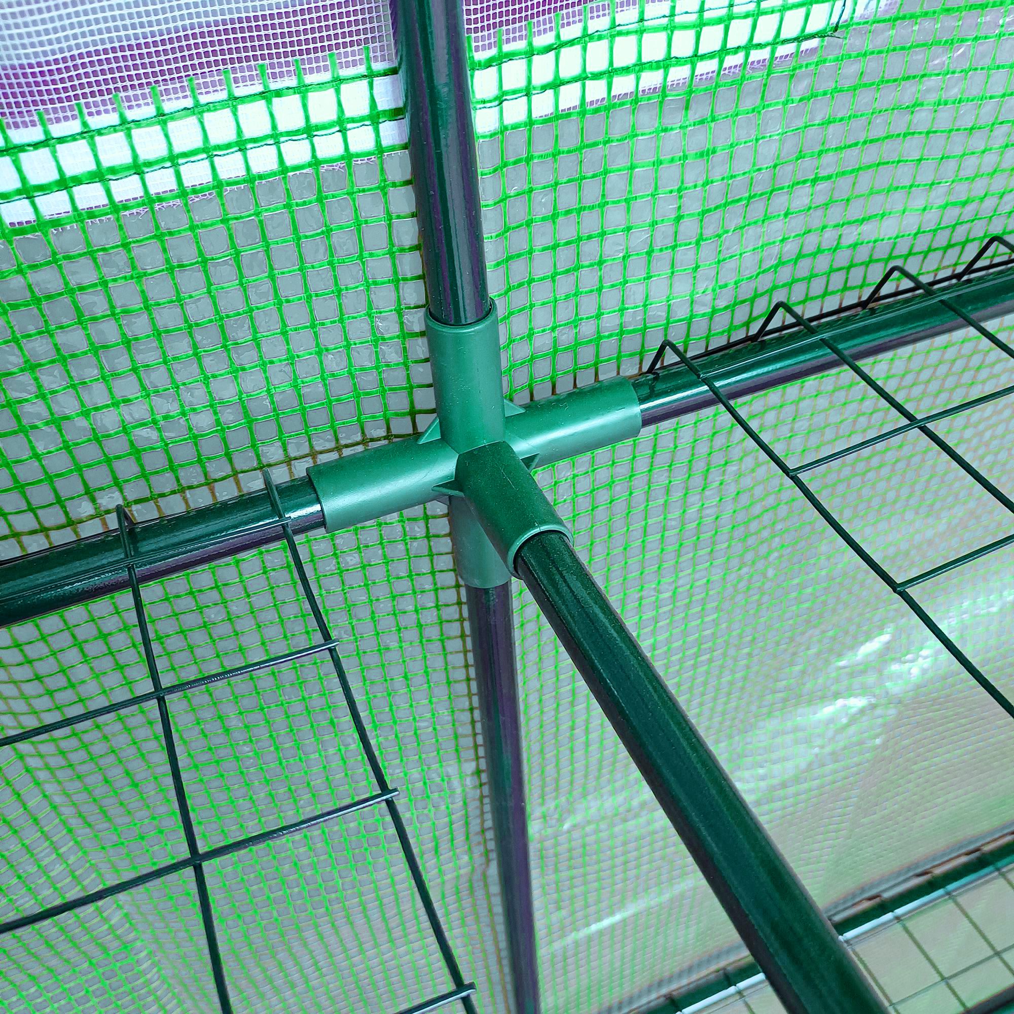 Priglaudžiamas šiltnamis, žalios spalvos, 200 x 100 x 215 cm - Image 8