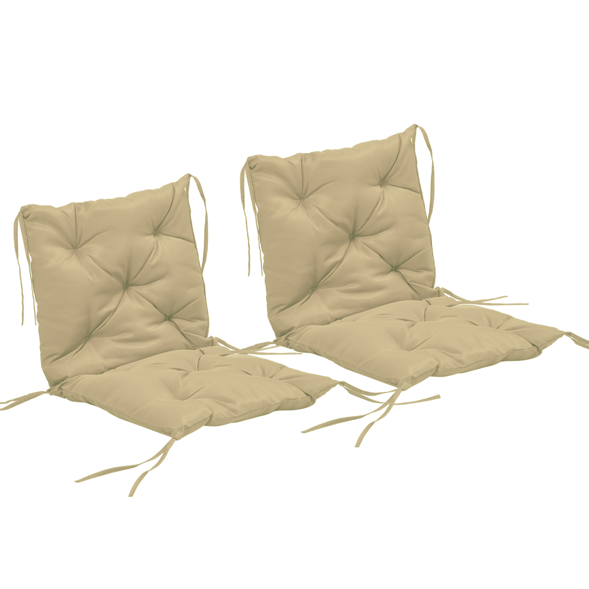 2 vnt. sėdynės pagalvėlių rinkinys, 98 x 50 cm, khaki, poliesteris, 8 cm