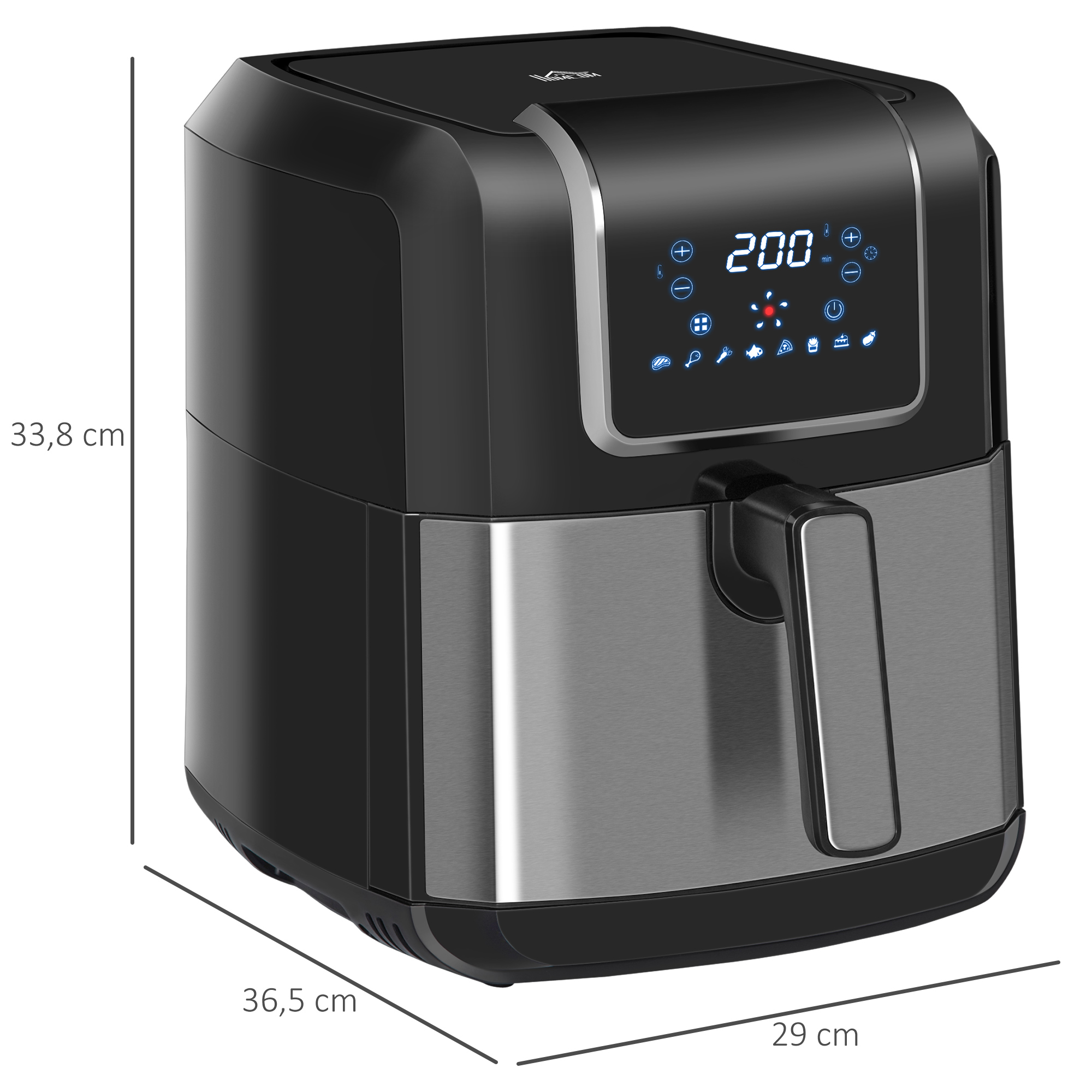 Õhufritüür 6,5 l, 1700 W, must, 36,5 x 29 x 33,8 cm - Image 3
