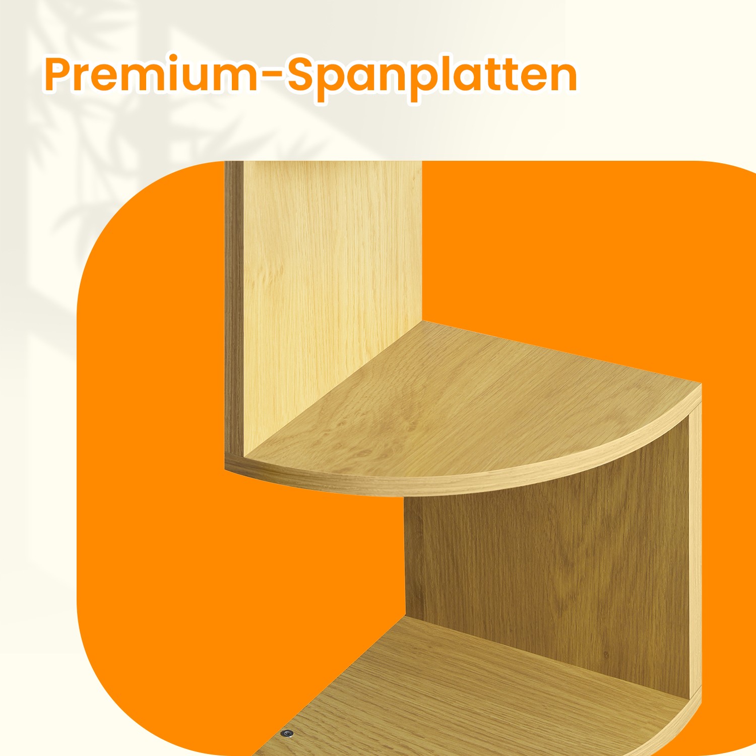 Kampinė sieninė lentyna, 5 pakopų, 20 x 20 x 126 cm, medžio drožlių plokštė, ąžuolo spalva - Image 2