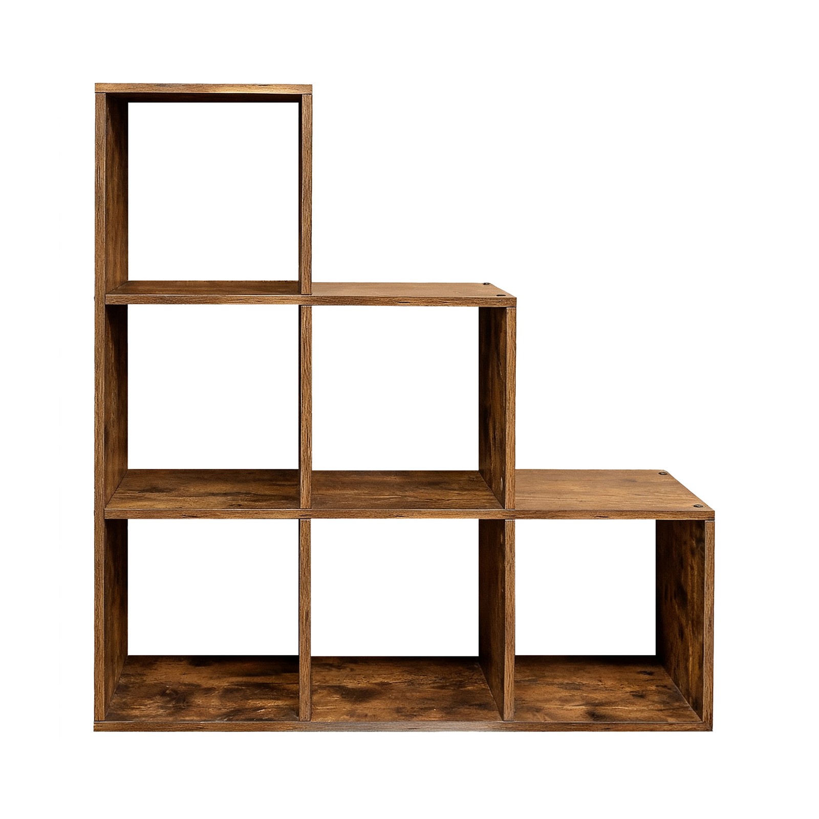 Grāmatu plaukts ar 6 nodalījumiem, brūna skaidu plātne, 29 x 97,5 x 97,5 cm - Image 6