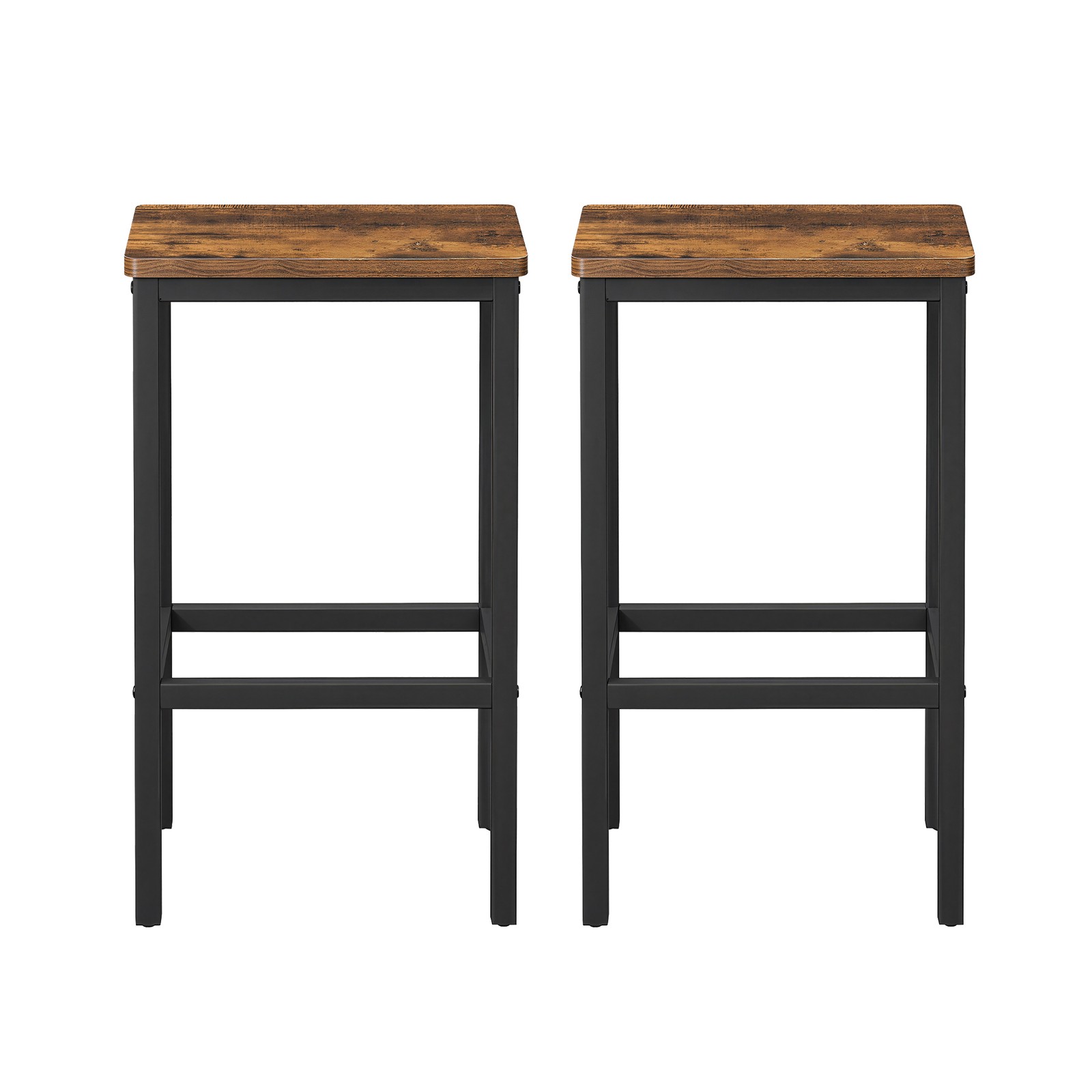 Baaripukkide komplekt, 2 tk, 40 x 30 x 65 cm, jalatoega, tumepruun