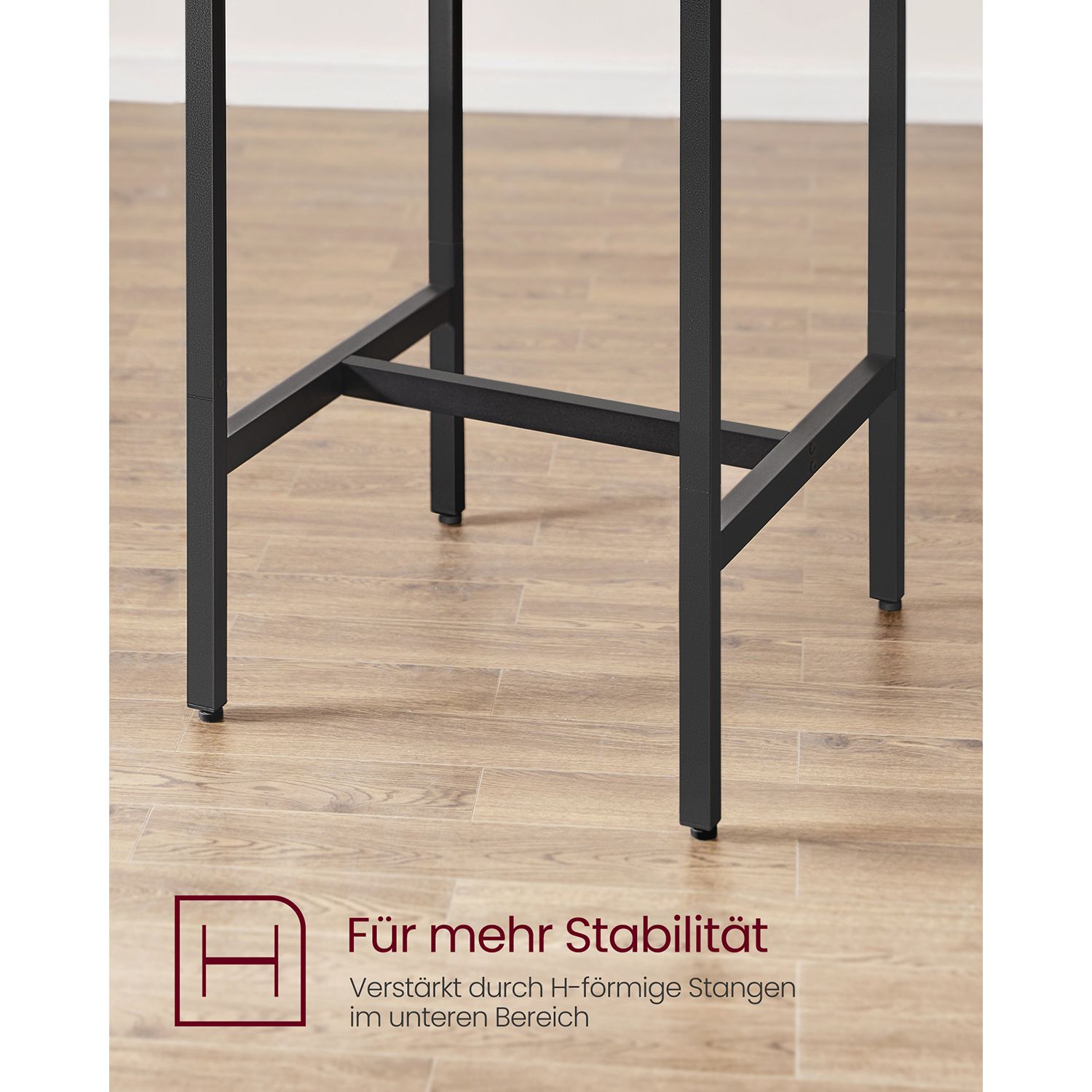 Bāra galda un 2 krēslu komplekts, 60 x 60 x 90 cm, industriāls stils, brūns-melns - Image 7