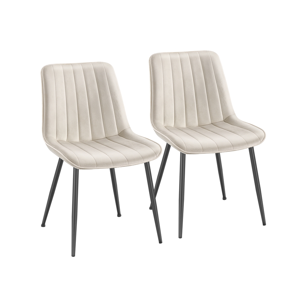 Söögitoolide komplekt, 2 tk, terasjalad, 58 x 48,5 x 79,5 cm, cappuccino beež ja must