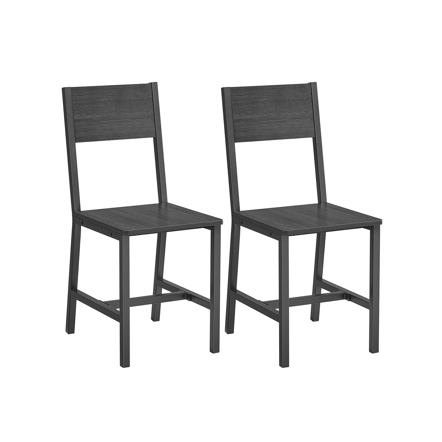 Söögitoa toolid, 2 tk, antratsiithall-must, teras, 36 x 46,6 x 87,1 cm