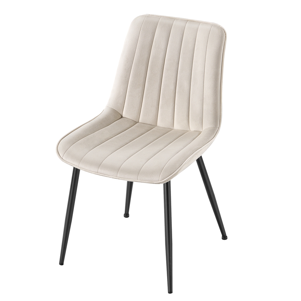 Söögitoa toolid, 2 tk, terasjalgadega, 57 x 48 x 80 cm, beež ja must