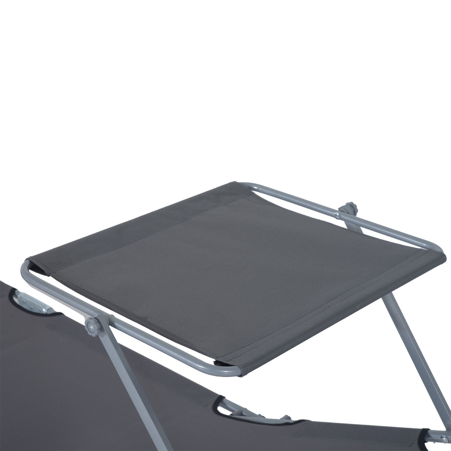 Salokāms saulesspēle ar jumtiņu, pelēka, 187 x 58 x 36 cm, līdz 120 kg - Image 8