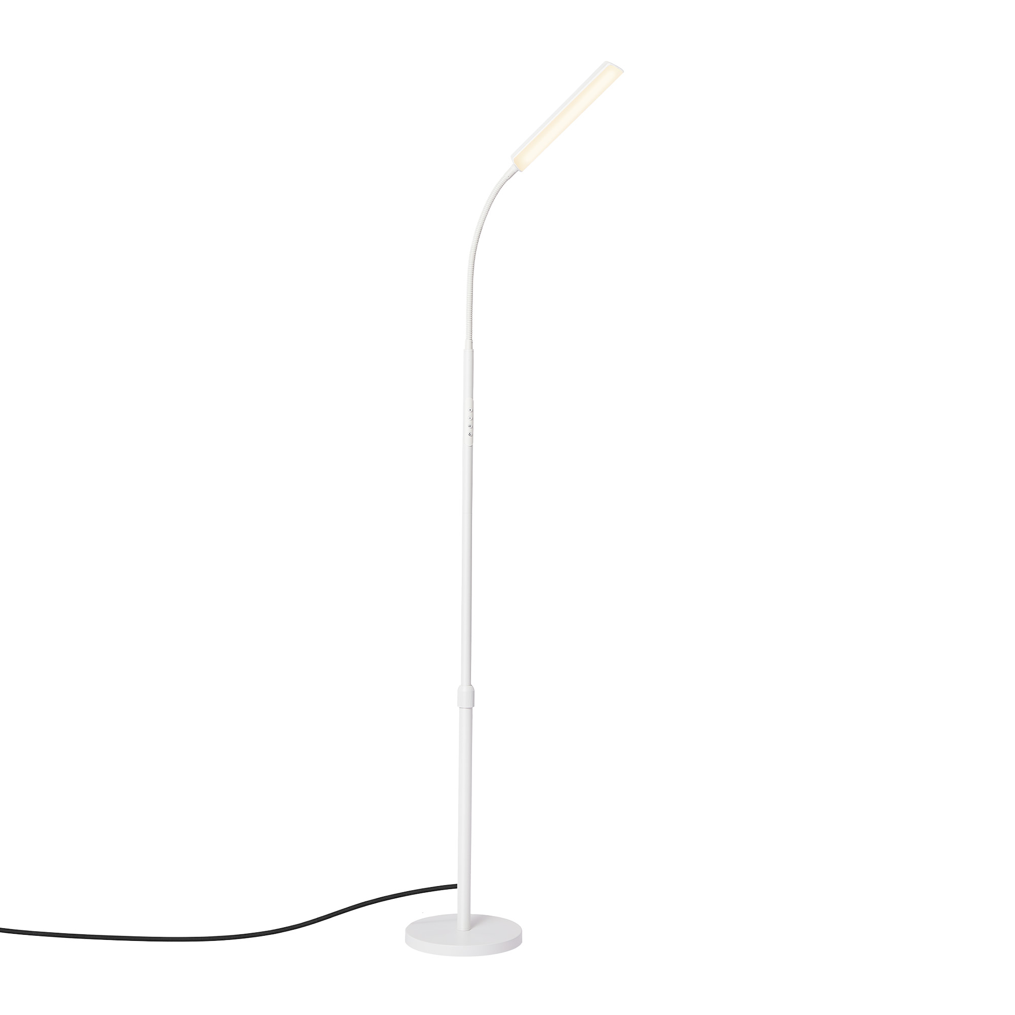 Põrandalamp, reguleeritav kõrgus 141–175 cm, 15 W, valge