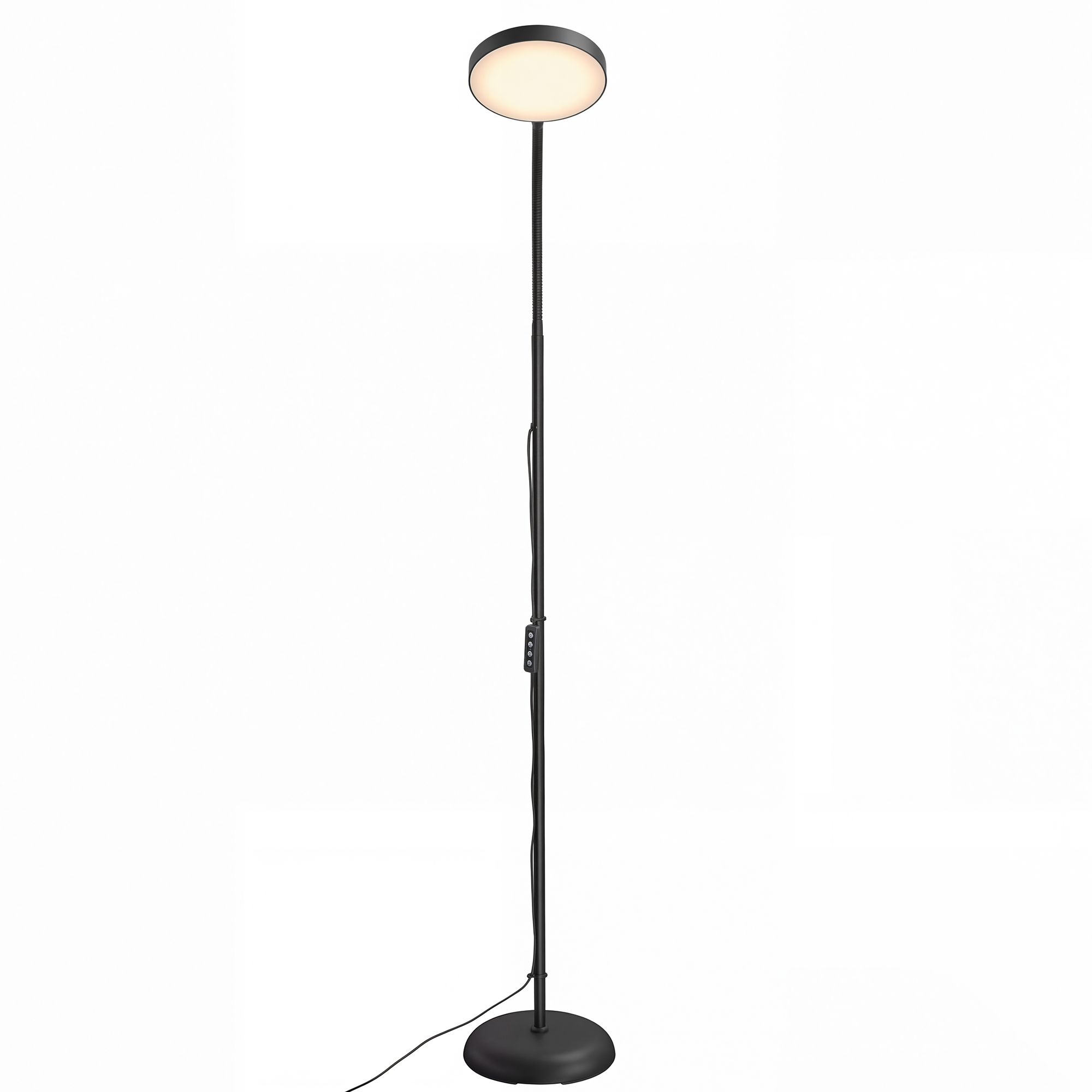 LED stāvlampa ar regulējamu spilgtumu, 360° grozāma, 22 x 22 x 170 cm, melna - Image 2