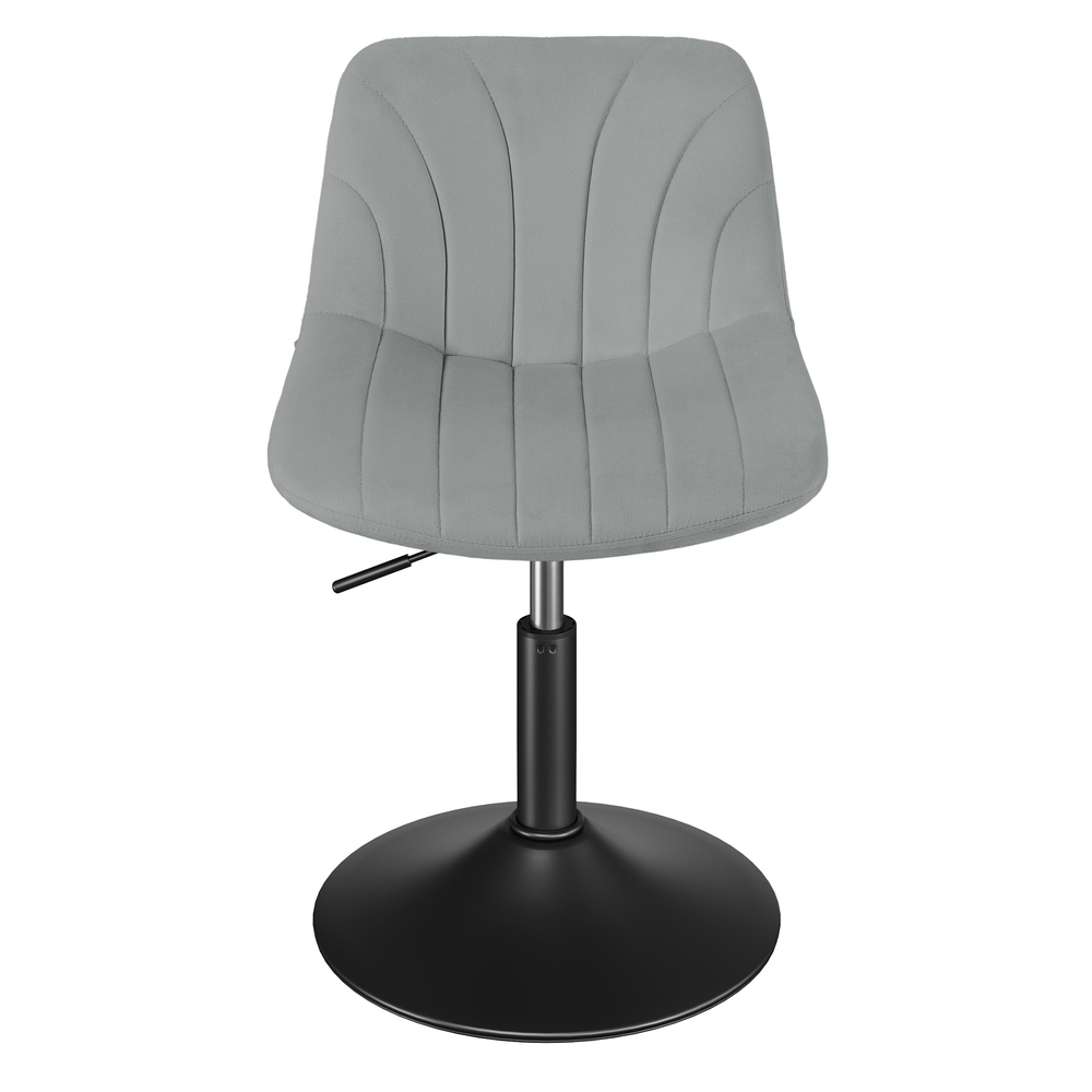 Tualetinio staliuko kėdutė su atlošu, reguliuojamo aukščio, 46,5 x 43 x 65,5–77,5 cm, pilka - Image 2