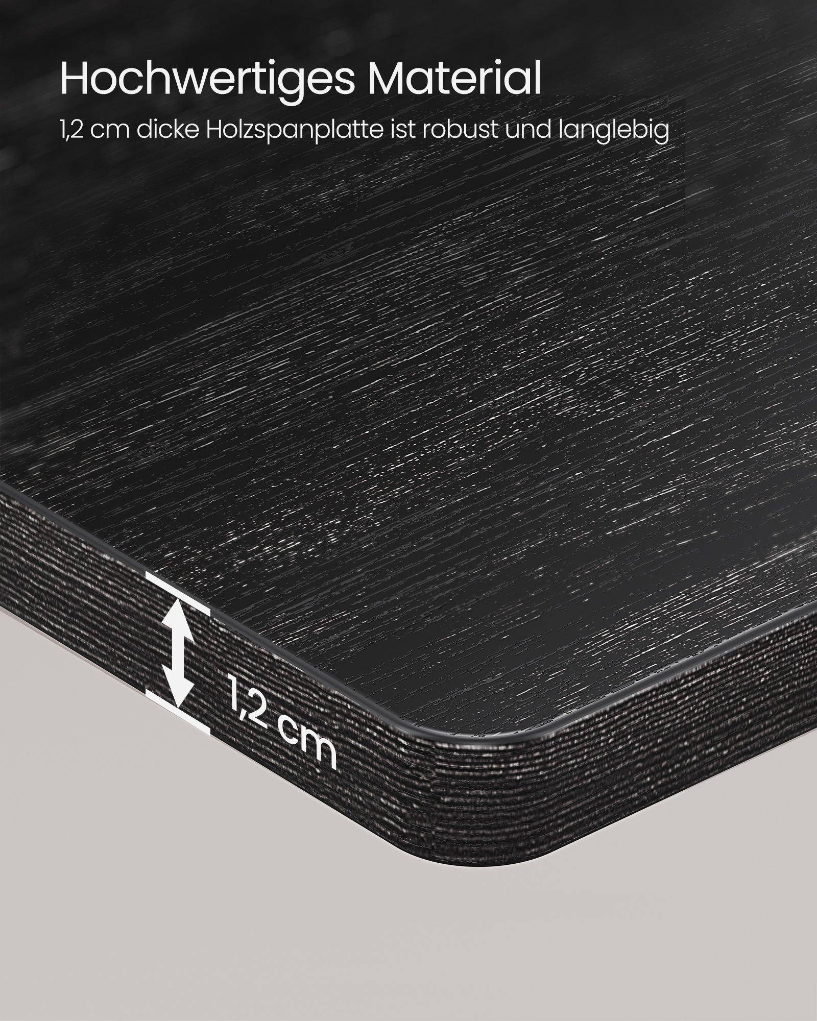 Kulmahylly seinälle, 2 kpl, musta, lastulevy ja teräs, 40 x 29 x 14 cm - Image 7