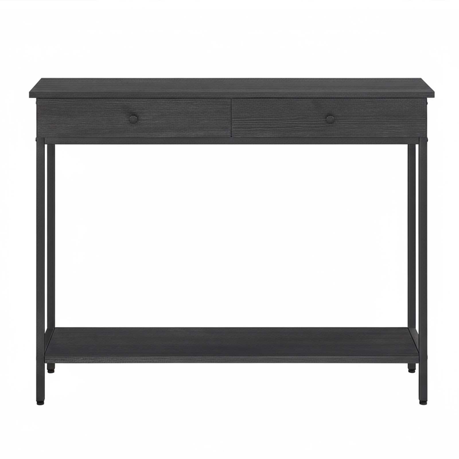 Konsoollaud 2 metallsahtliga, 30 x 80 x 100 cm, antratsiit ja must
