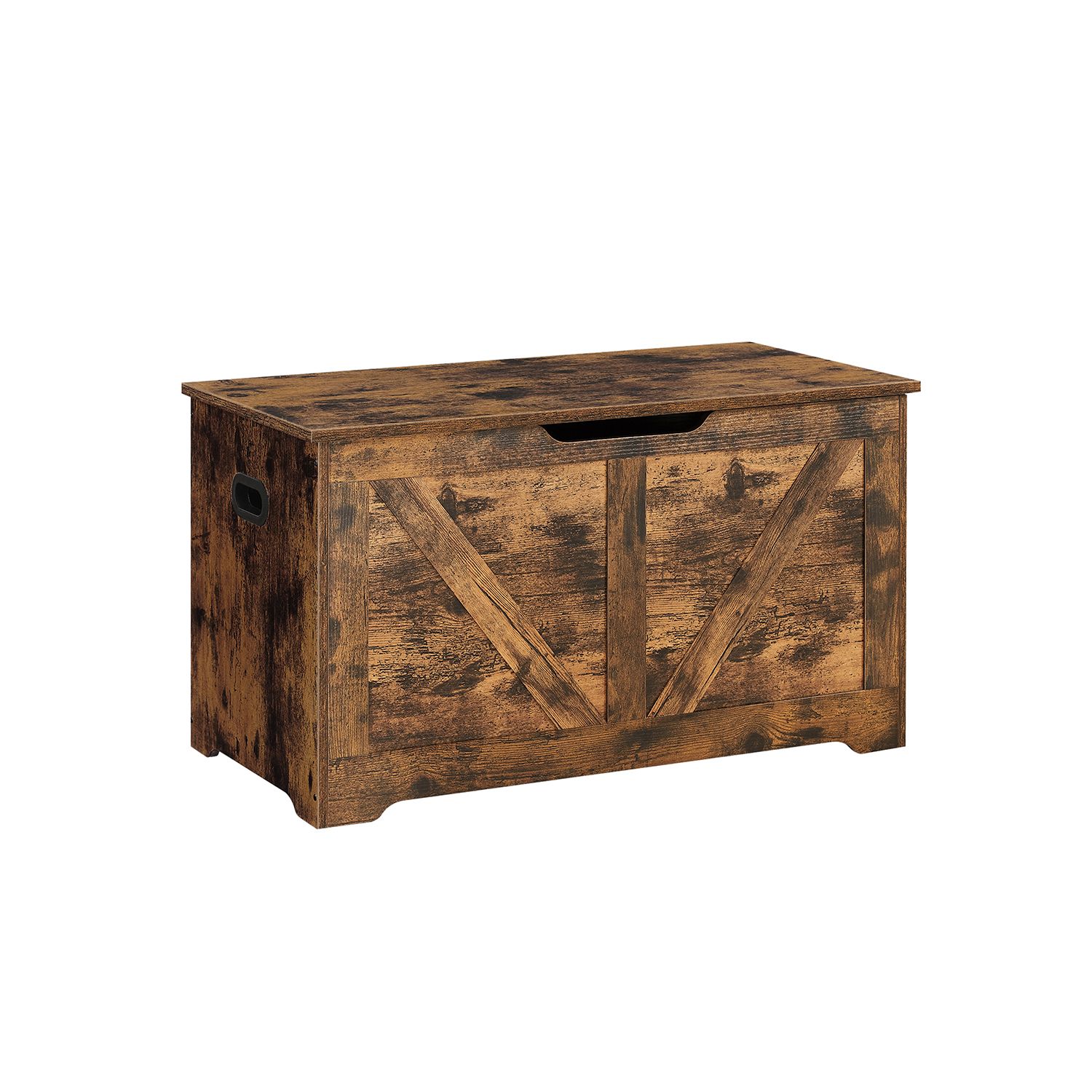 Säilytyspenkki, 80 x 40 x 46 cm, lastulevy, vintage ruskea