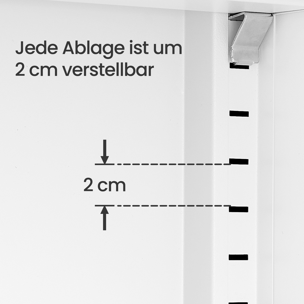Bufete ar divām durvīm, tērauda rāmi, 40 x 110 x 76 cm, balti bēša - Image 7