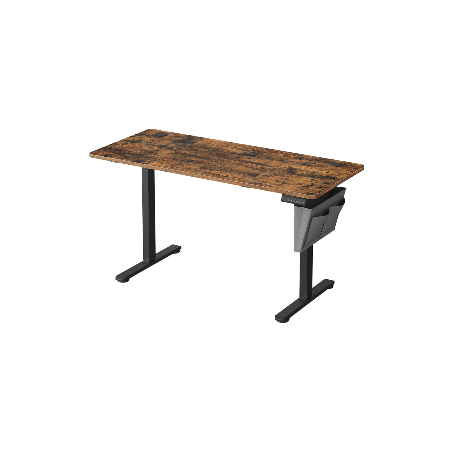 Elektriliselt reguleeritav kirjutuslaud 60 x 140 x 72–120 cm, pruun/must