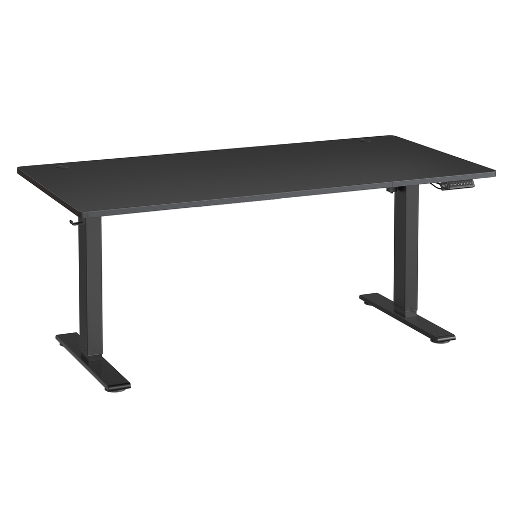Elektriline reguleeritava kõrgusega kirjutuslaud, 160 x 80 cm, must, USB-C ühendusega