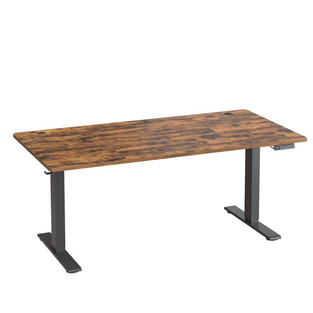 Elektriliselt reguleeritav kirjutuslaud 160 x 80 cm, pruun, USB-C ühendusega