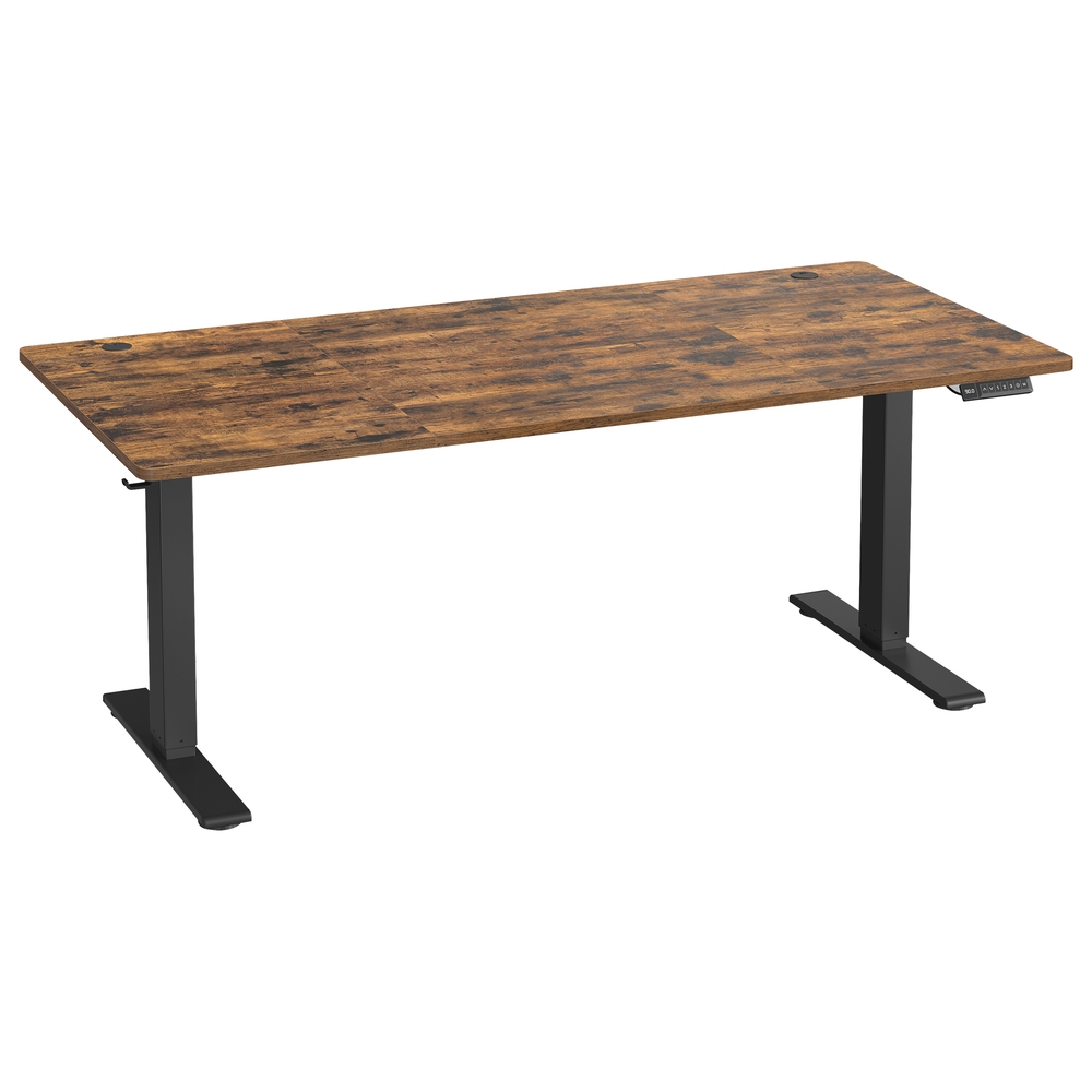 Elektriliselt reguleeritava kõrgusega kirjutuslaud 180 x 80 cm, pruun, USB-C ühendusega