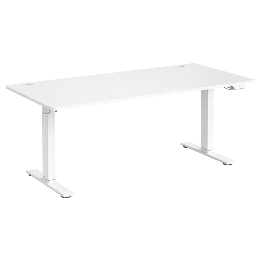 Elektriliselt reguleeritava kõrgusega kirjutuslaud 180 x 80 cm, valge, USB-C ühendusega