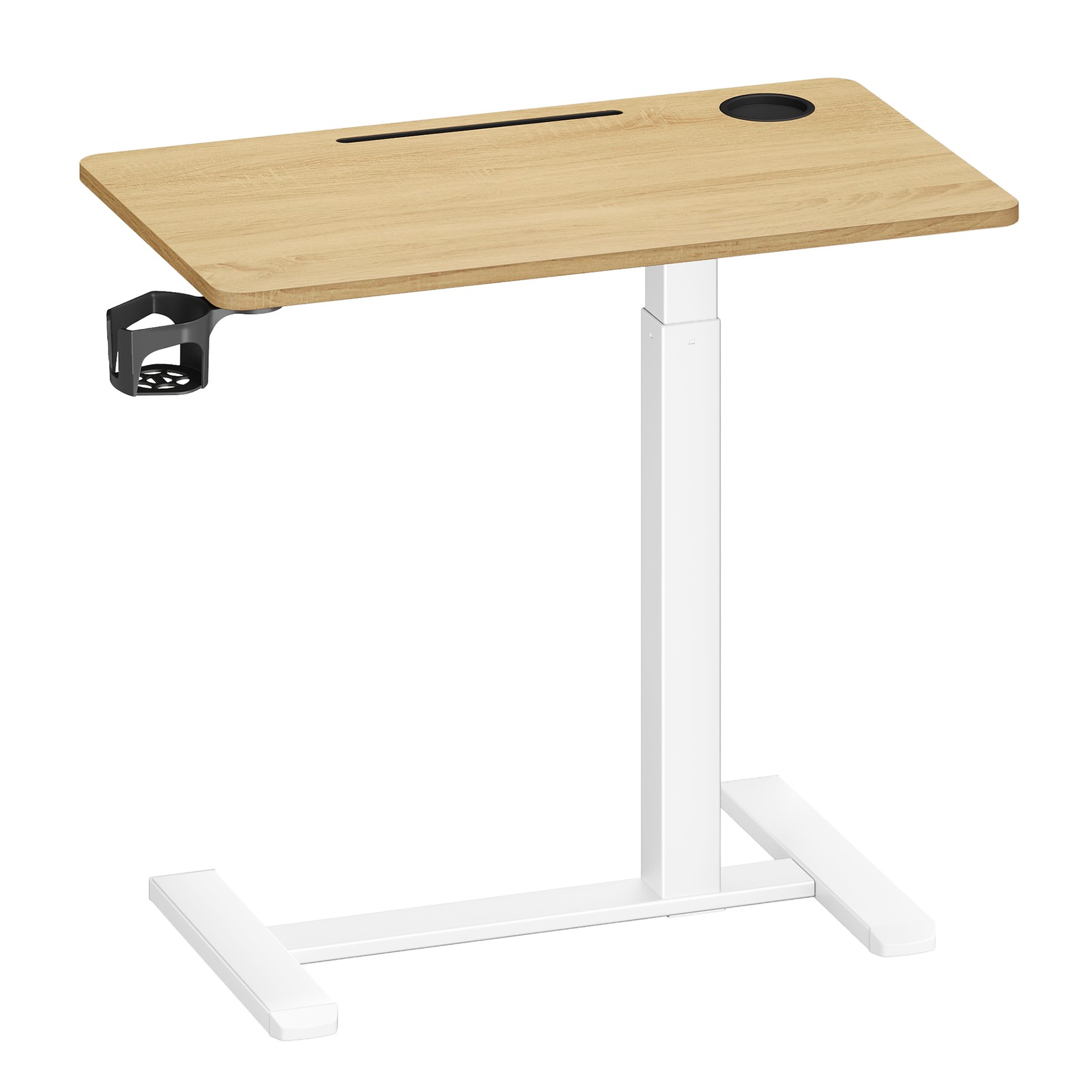 Mobilus pastatomas stalas su ratukais, 80 x 45 x 65–102 cm, aukso ąžuolo spalvos