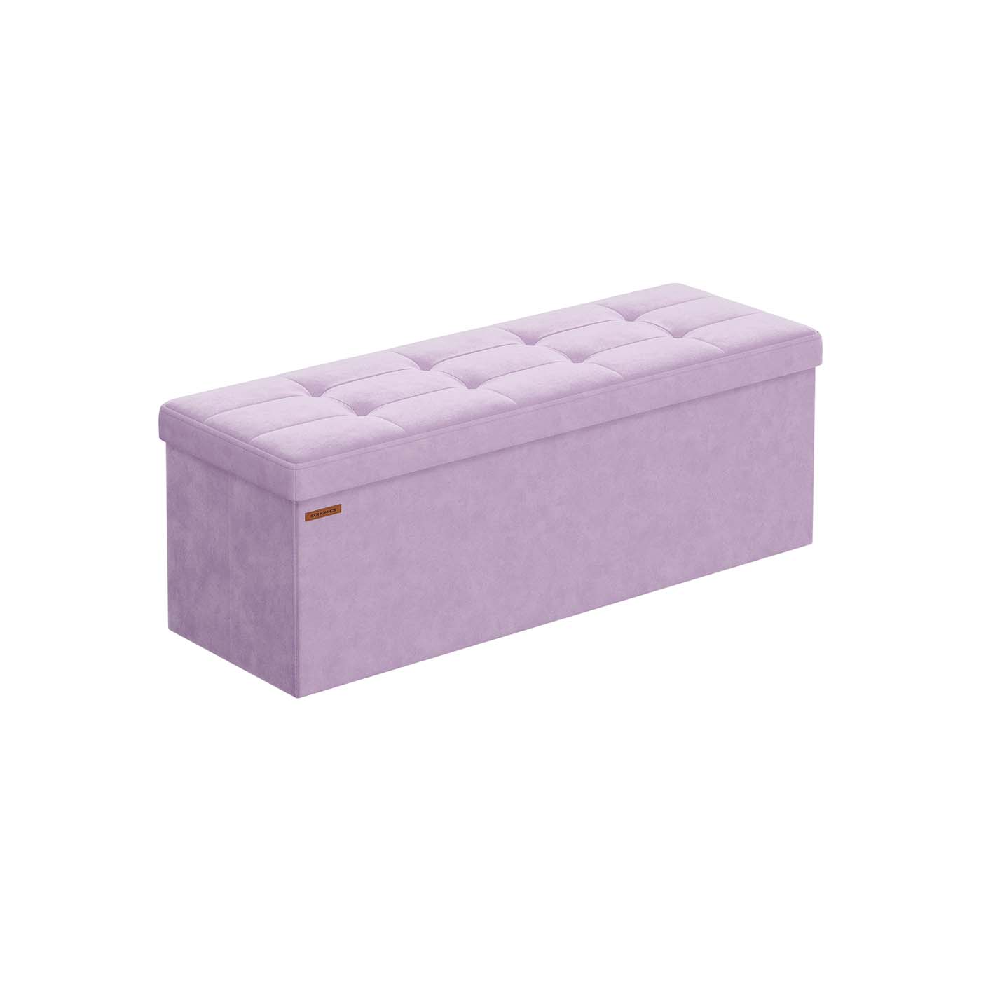 Sametist panipaigaga pink, lavendlililla, 38 x 110 x 38 cm, 131 l