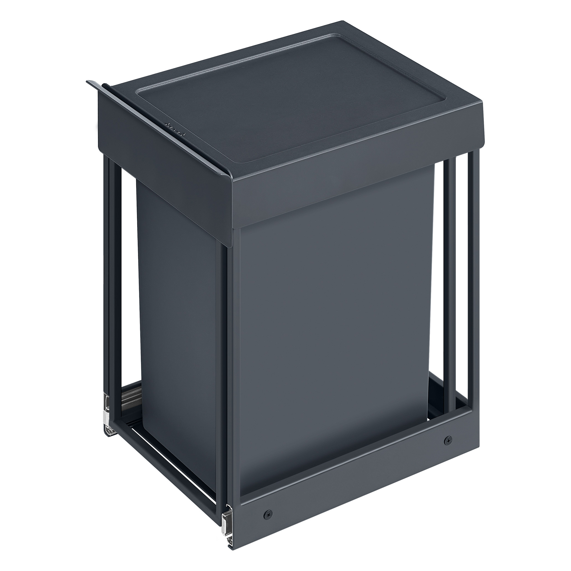 Sisseehitatav köögi prügikast aluskappi, 20 l, hall, 34,7 x 25,7 x 43,4 cm