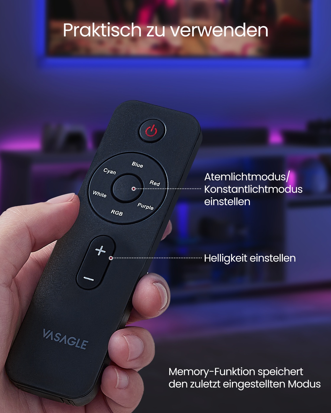 TV skapītis televizoriem līdz 70 collām ar LED apgaismojumu, melns, 160 x 40 x 60 cm - Image 4