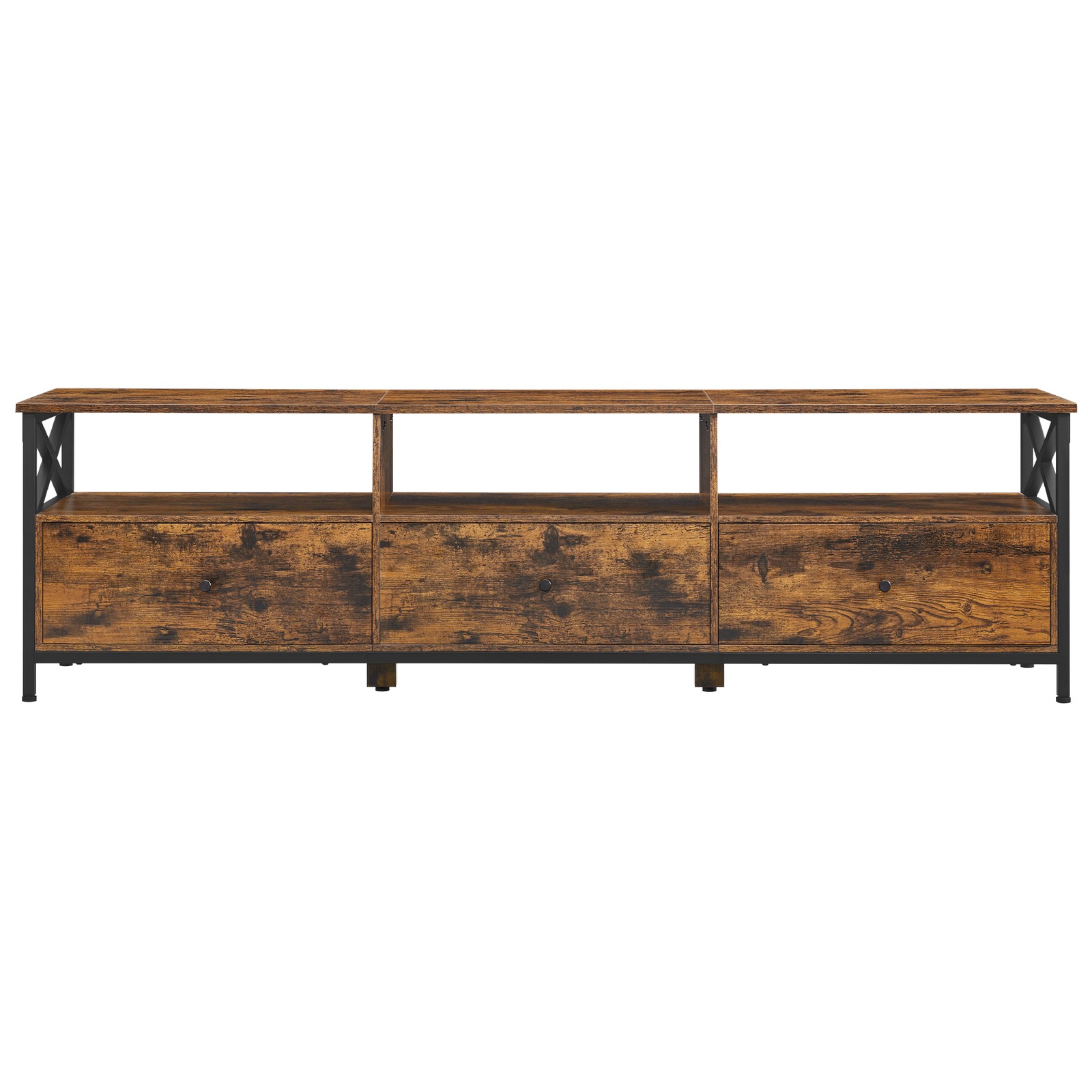 TV staliukas televizoriams iki 80 colių, 178 x 40 x 50 cm, ruda-juoda