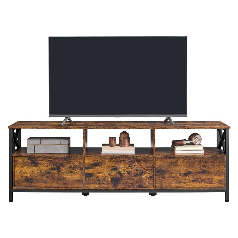 TV staliukas televizoriams iki 65 colių, 147 x 40 x 50 cm, rudas-juodas