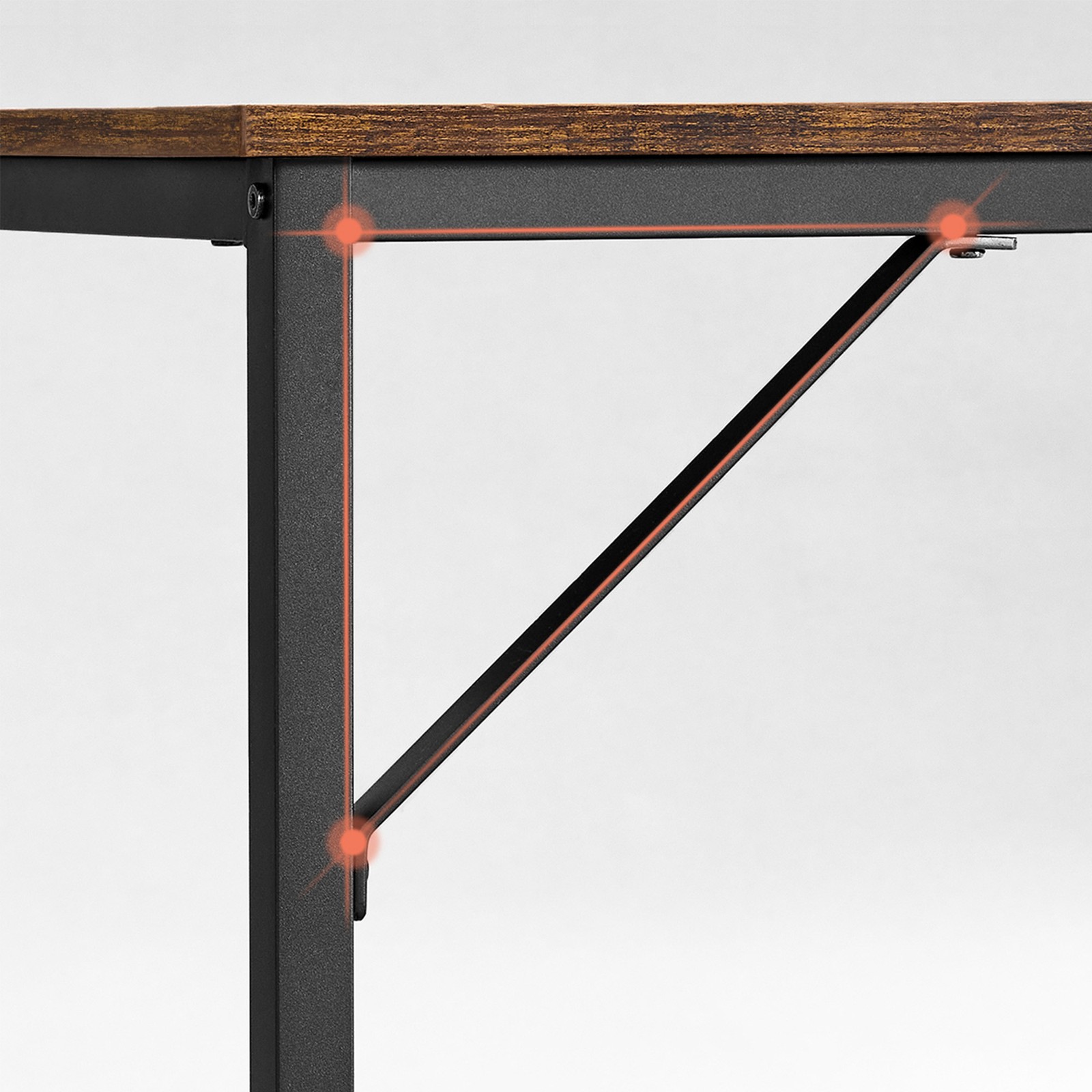 Datora galds ar tērauda rāmi, skaidu plātne un tērauds, 120 x 60 x 75 cm - Image 5