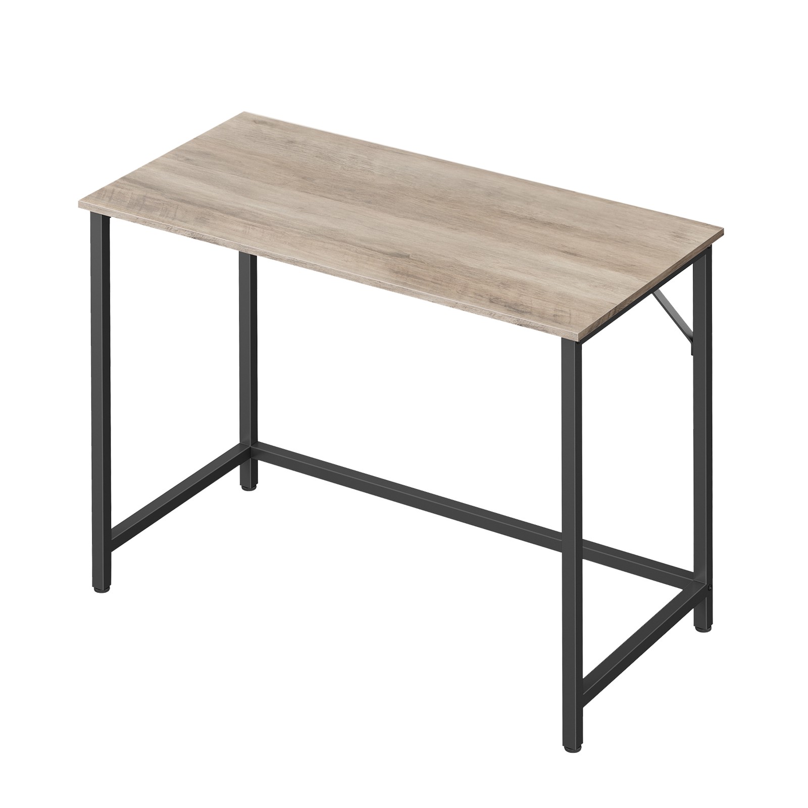 Arvutilaud kodukontorisse, 100 x 50 x 75 cm, puitlaastplaat ja teras, greige-must