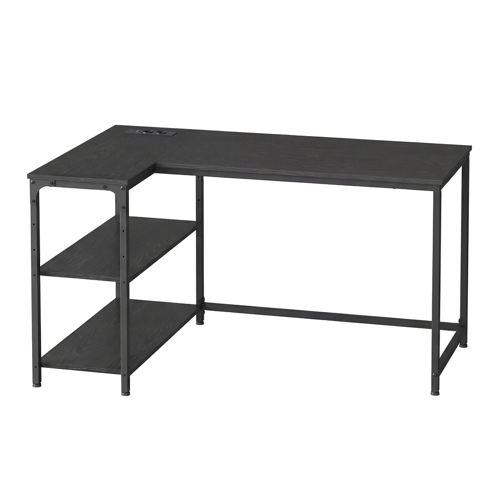 L formas datorgalds ar glabāšanas vietu, regulējamu plauktu, 120 x 80 x 76 cm - Image 2