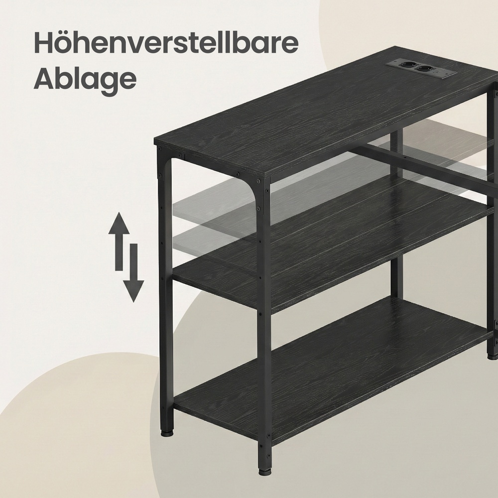 L formas datorgalds ar glabāšanas vietu, regulējamu plauktu, 120 x 80 x 76 cm - Image 7