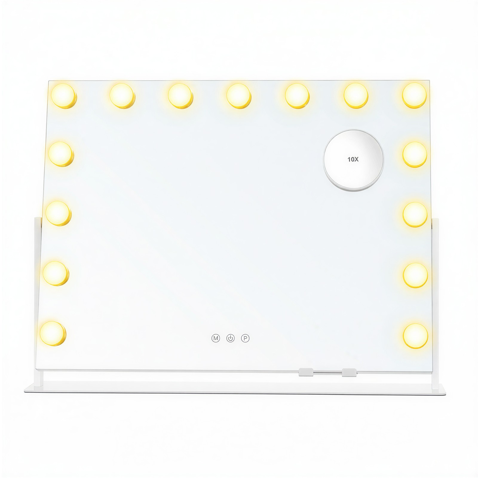 Led-kosmeetikapeegel 15 pirniga, 10x suurendusega, valge, 10 x 62,5 x 45,8 cm