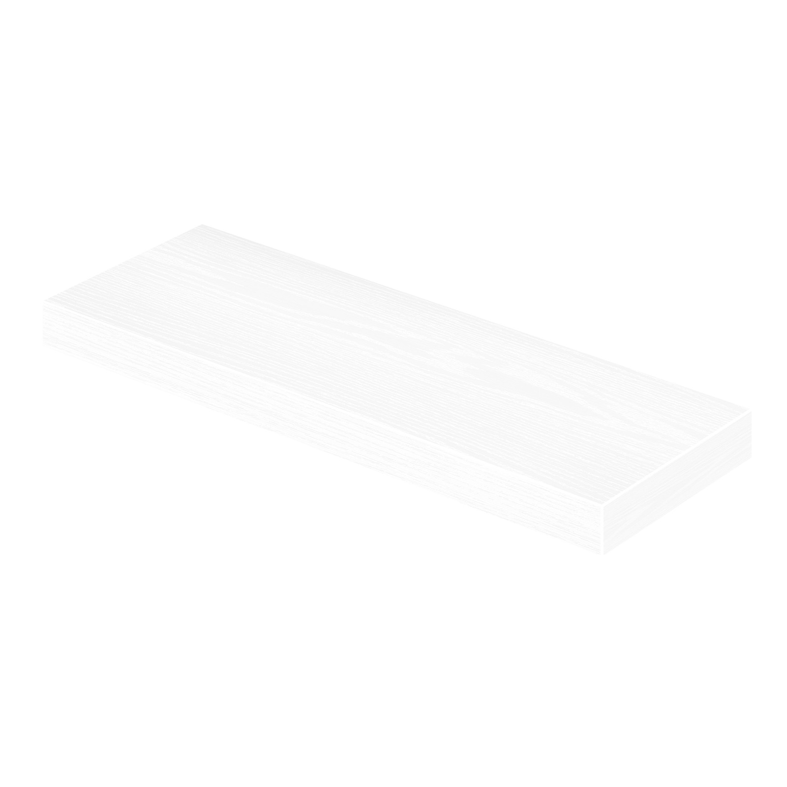 Seinähylly, valkoinen, MDF ja teräs, 20 x 60 x 3,8 cm, enintään 10 kg