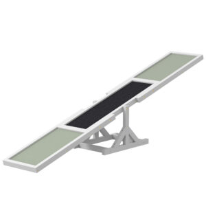 Koera agility kiik, valge, 180 x 30 x 30 cm, kuni 30 kg