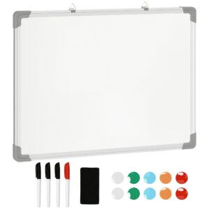 Valge tahvel, kergesti puhastatav, 4 markerit, 10 magnetit, 1 kustutuskumm, 60 x 1,8 x 45 cm