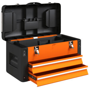 Tööriistakast sahtliga, 49,7 x 25,3 x 28,9 cm, oranž, teras