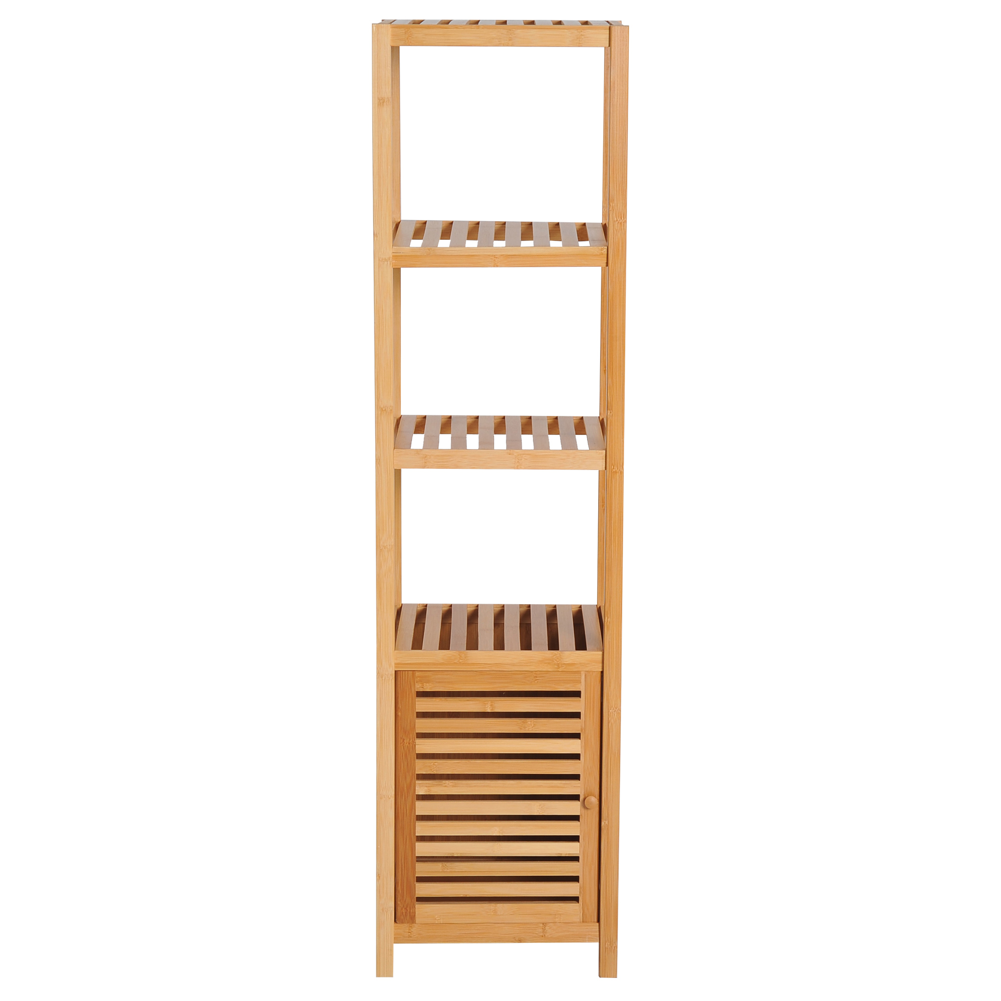 Vabalt seisev vannitoakapp, bambus, naturaalne puidutoon, 36 x 33 x 140 cm
