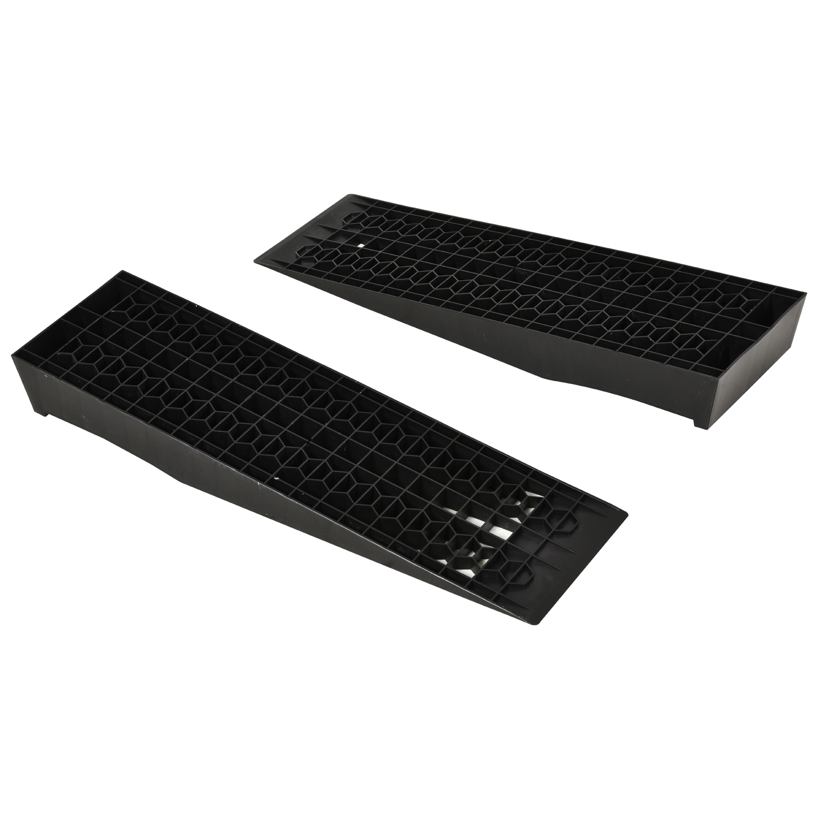 2 daļu uzbraukšanas rampu komplekts, melns, plastmasa, 3000 kg