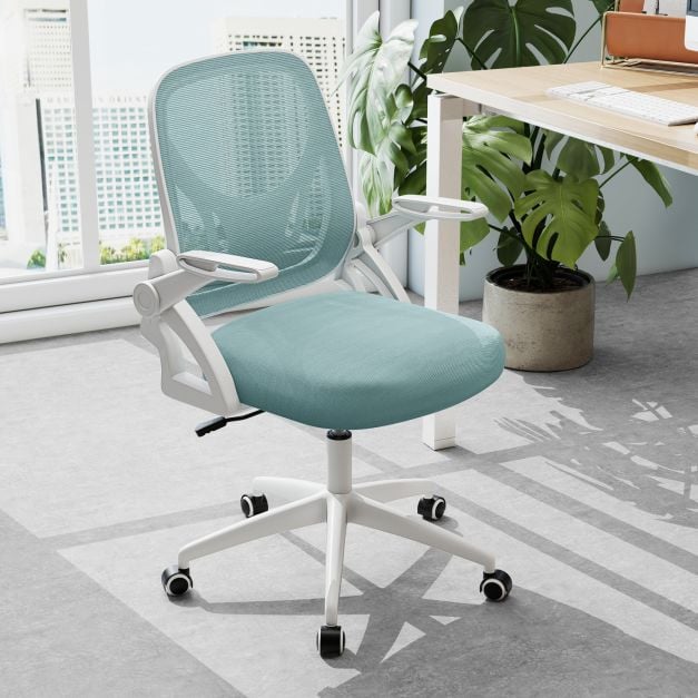 Tinklelis ergonomiška biuro kėdė su juosmens atrama, mėlyna - Image 2