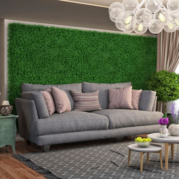 12 kpl 50 x 50 cm keinotekoiset nurmipaneelit vihreä - Image 2