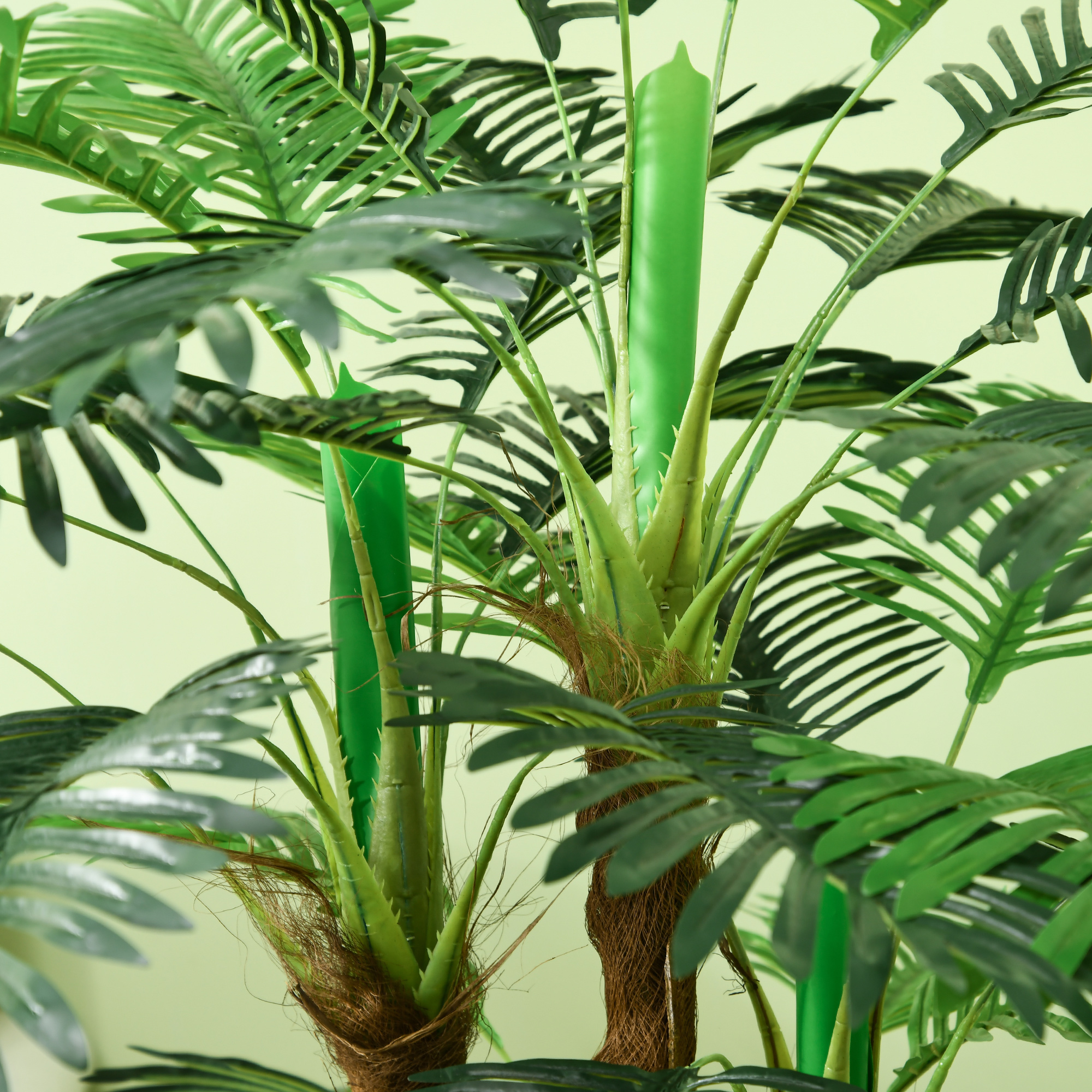 Dirbtinė palmė, 1 m, žalios ir rudos spalvos, plastikas, su vazonu - Image 9